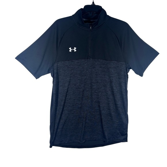 Under Armour Mens HeatGear Loose Fit Quarter Zip Short Sleeve Shirt Medium LOT 2 - Picture 2 of 16